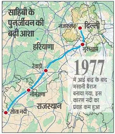 दिल्ली की साहिबी नदी को लेकर एक कोशिश : साहिबी नदी का मैप जारी
