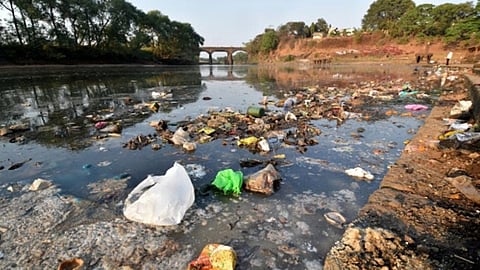 गोमती नदी में प्रदूषित जल