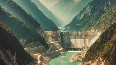 भागीरथी के तट पर बांध