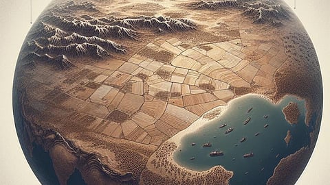 बड़ी मात्रा में कृषि भूमि की गुणवत्ता गिरी या बंजर हुई हैं