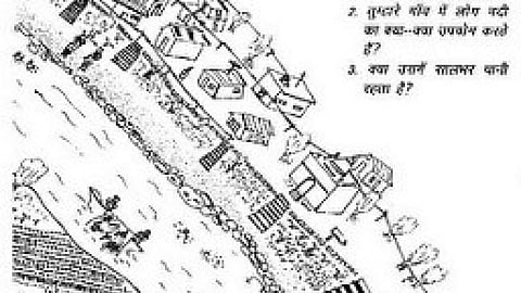 नदी किनारे बसा गाँव