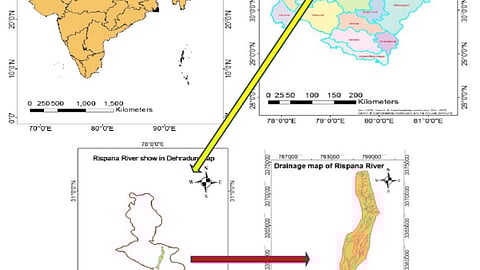 रिस्पना नदी के सतह जल की गुणवत्ता का वर्णन
