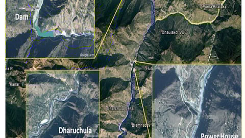पहाड़ी क्षेत्र में बांध भंग के कारण बाढ़ हजार्ड का मानचित्रण