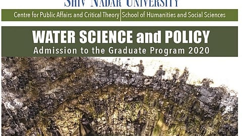 शिव नडार यूनिवर्सिटी में वाटर साइंस एंड पाॅलिसी में एडमिशन शुरू