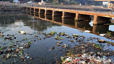 polluted river