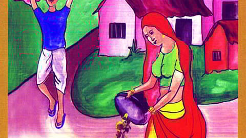 पोस्टर : कूड़ा-करकट को निपटाओ, अपने गांव को साफ बनाओ