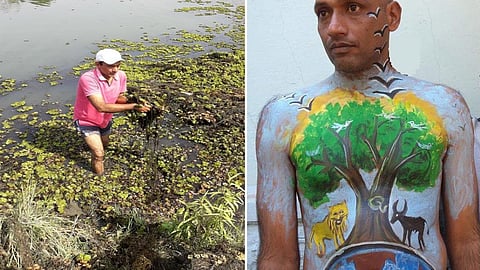 छत्तीसगढ़ः पर्यावरण संरक्षण में जुटे वीरेंद्र, 35 तालाब, एक नदी और 2 कुंड किए स्वच्छ