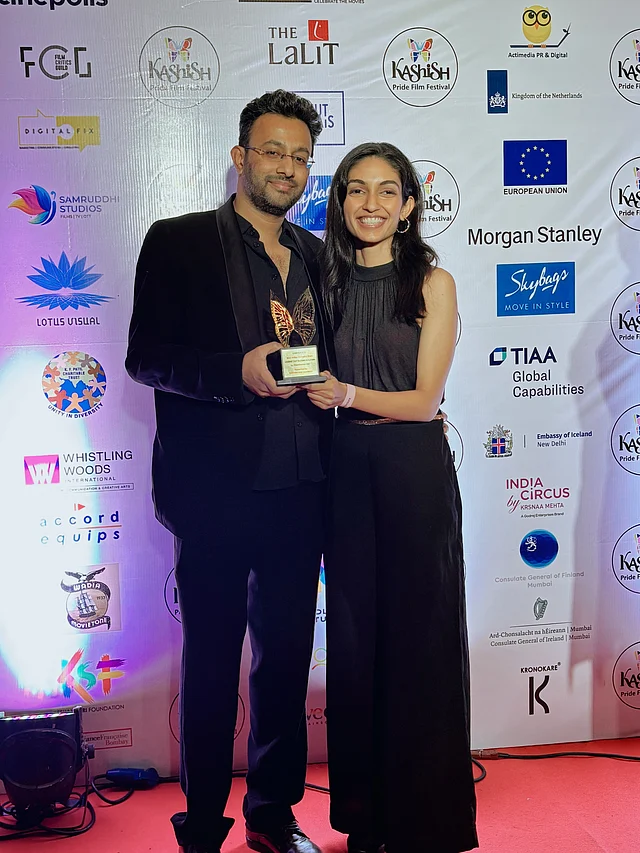 Chandradeep with Molshri at the Kashish Pride Film Festival