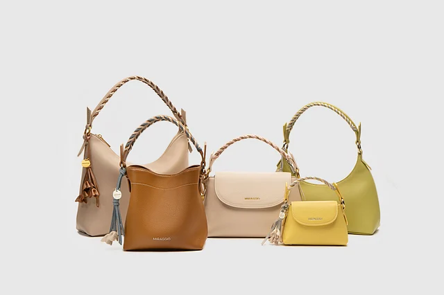 Ice cream-inspired handbags from Miraggio Summer Scoop collection in pistachio, mango, vanilla, and chocolate hues.