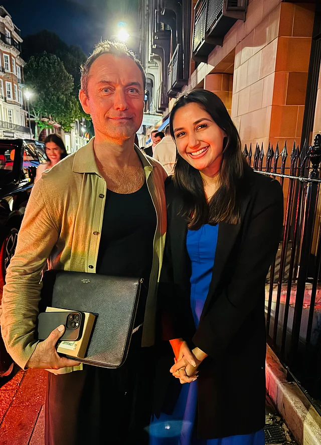 Jude Law with Nikita Dutta