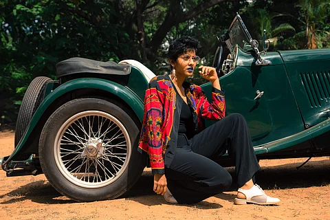 Priyanka in a jacket from the brand
