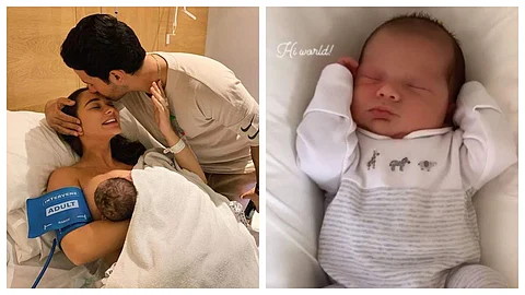 Amy Jackson shares first glimpse of baby boy Andreas in an adorable family picture