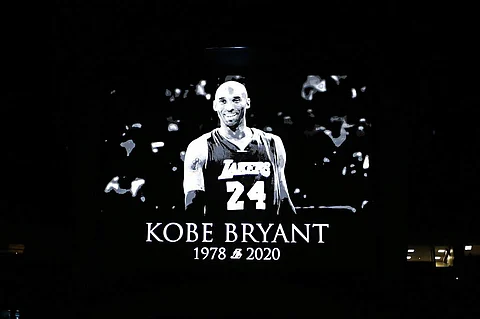 A tribute to Kobe Bryant (AP Photo/Reinhold Matay)