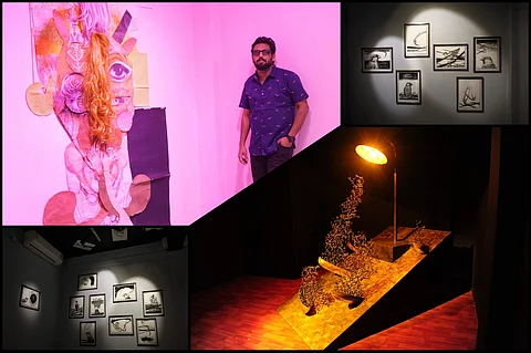 Ayan Mukherjee and exhibitions at A.M (Art Multi-disciplines) Studio