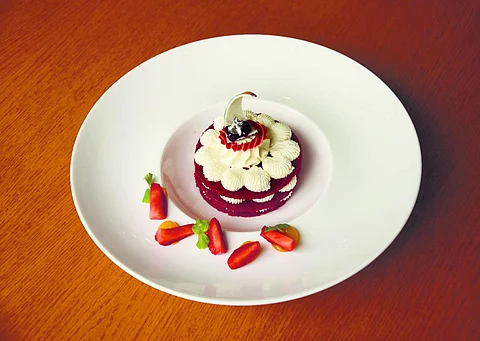 The Red Velvet White Chocolate Pastry served at the festival