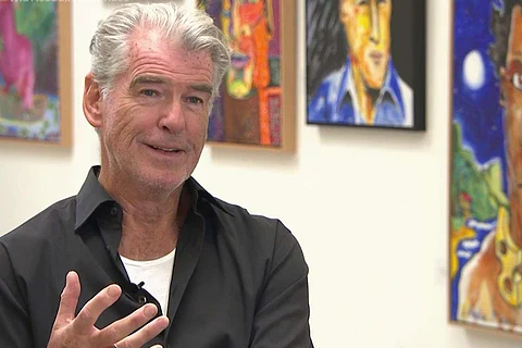 Pierce Brosnan unveils deeply personal paintings in his first solo art exhibit