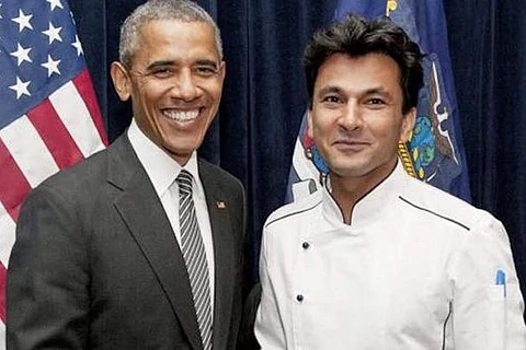 Celebrity chef Vikas Khanna shares a decade old snap with Barack Obama