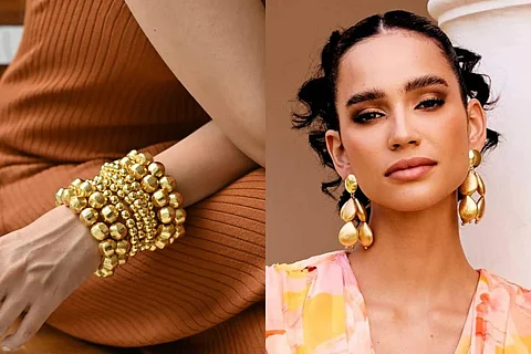 Globe Scrunchie Stack & Cluster Drop Earrings