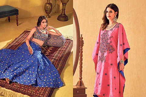 Kaftan co-ord set and ghaghra from Mirage collection