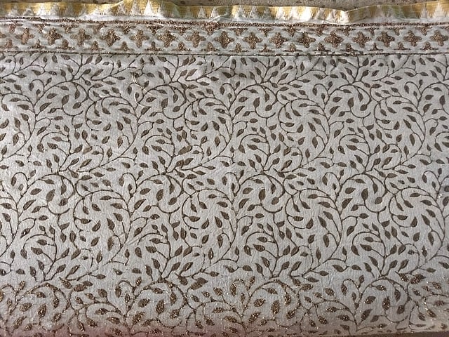 Chanderi <em>sari </em>with <em><g class=