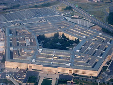 The Pentagon as seen from the air.
