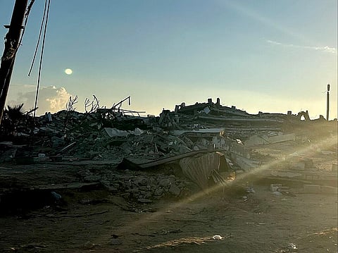 Bombed buildings of Gaza