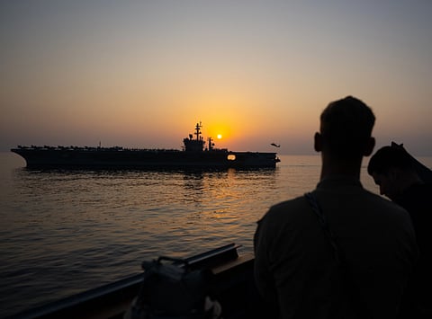 USS Dwight D. Eisenhower on patrol in the Red Sea