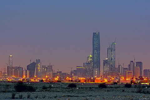King Abdullah Financial District, seen from North east side of Riyadh City.