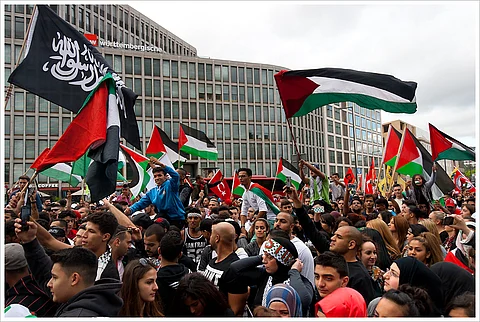 Protest against Israeli attack on Gaza in Berlin