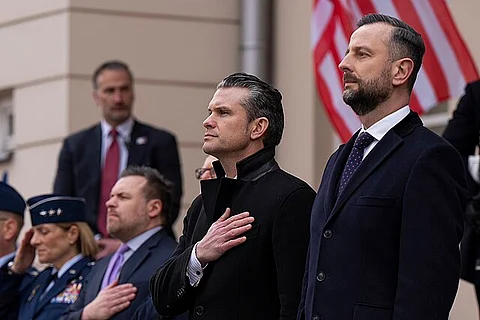 U.S. Secretary of Defense Pete Hegseth with Polish Minister of Defence Władysław Kosiniak-Kamysz, February 2025