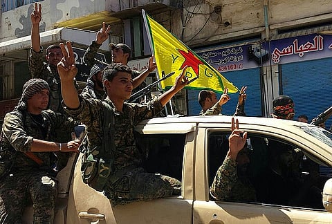 Kurdish YPG fighters