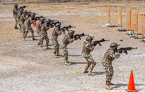 Nigerian Army Soldiers participate in a live-fire exercise