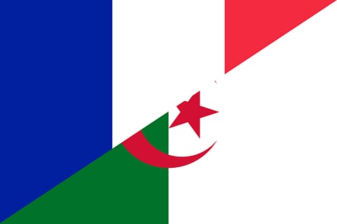 Flags of France and Algeria