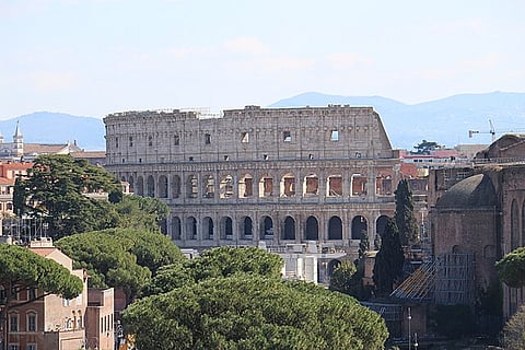 Colosseum with skyline, Rome