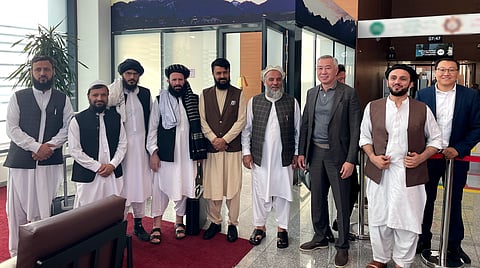 The Afghan business-delegation during their visit to the Afghan-Kazakh business-forum in Astana, August 2023