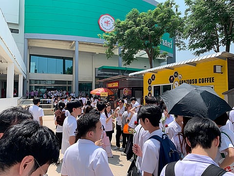 Students and doctors evacuated due to earthquake, Ongkharak, Thailand 28-03-2025