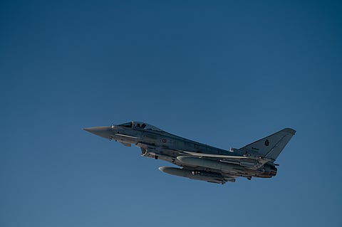 An Italian Air Force Eurofighter Typhoon at RAF Fairford, England, Feb. 24, 2025