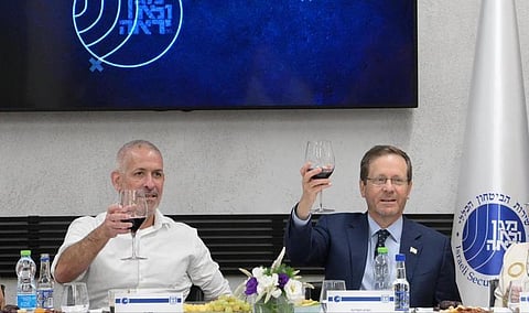 Isaac Herzog visiting Israel Security Agency September 2023