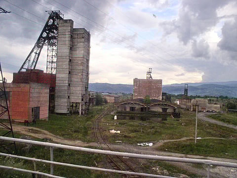Salt Mine Buildings. Solotvina, Ukraine
