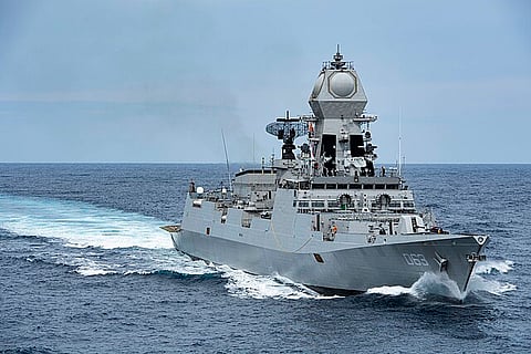The Indian navy destroyer INS Kolkata.