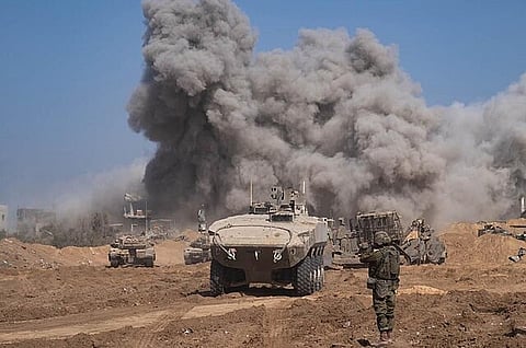IDF soldiers operating in Gaza.