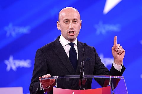 White House Deputy Chief of Staff for Policy Stephen Miller speaking at the 2025 Conservative Political Action Conference (CPAC).