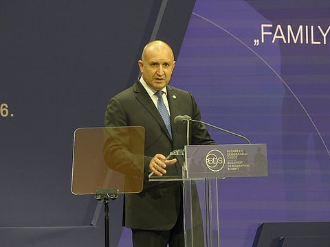 Rumen Radev. Budapest Demographic Summit 2023.