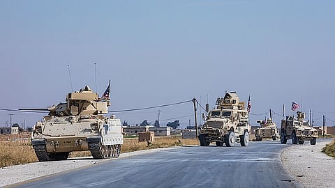 US Bradely patrol, 2019. These mechanized infantry troops partner with Syrian Democratic Forces to defeat ISIS remnants and protect critical infrastructure in eastern Syria.