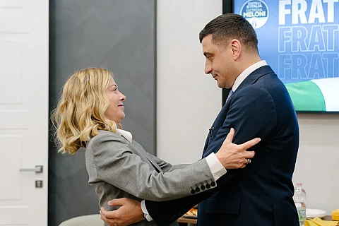 George Simion and Giorgia Meloni in Rome, 14 may 2025
