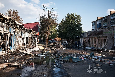 Konstantinovka after a missile strike