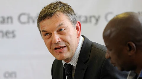 Philippe Lazzarini, head of the United Nations Relief and Works Agency for Palestine Refugees in Mogadishu on November 24, 2014.