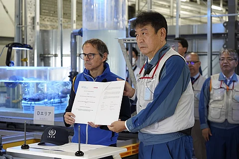 Rafael Grossi visiting Fukushima NPP July 2022