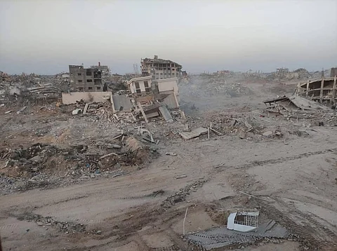 Aftermath of Israel's destruction of Noura Al Kaabi Dialysis Hospital in northern Gaza.