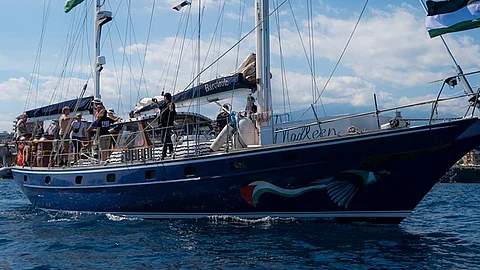 The Madleen sails from Sicily, carrying aid and activists to break Gaza's blockade.